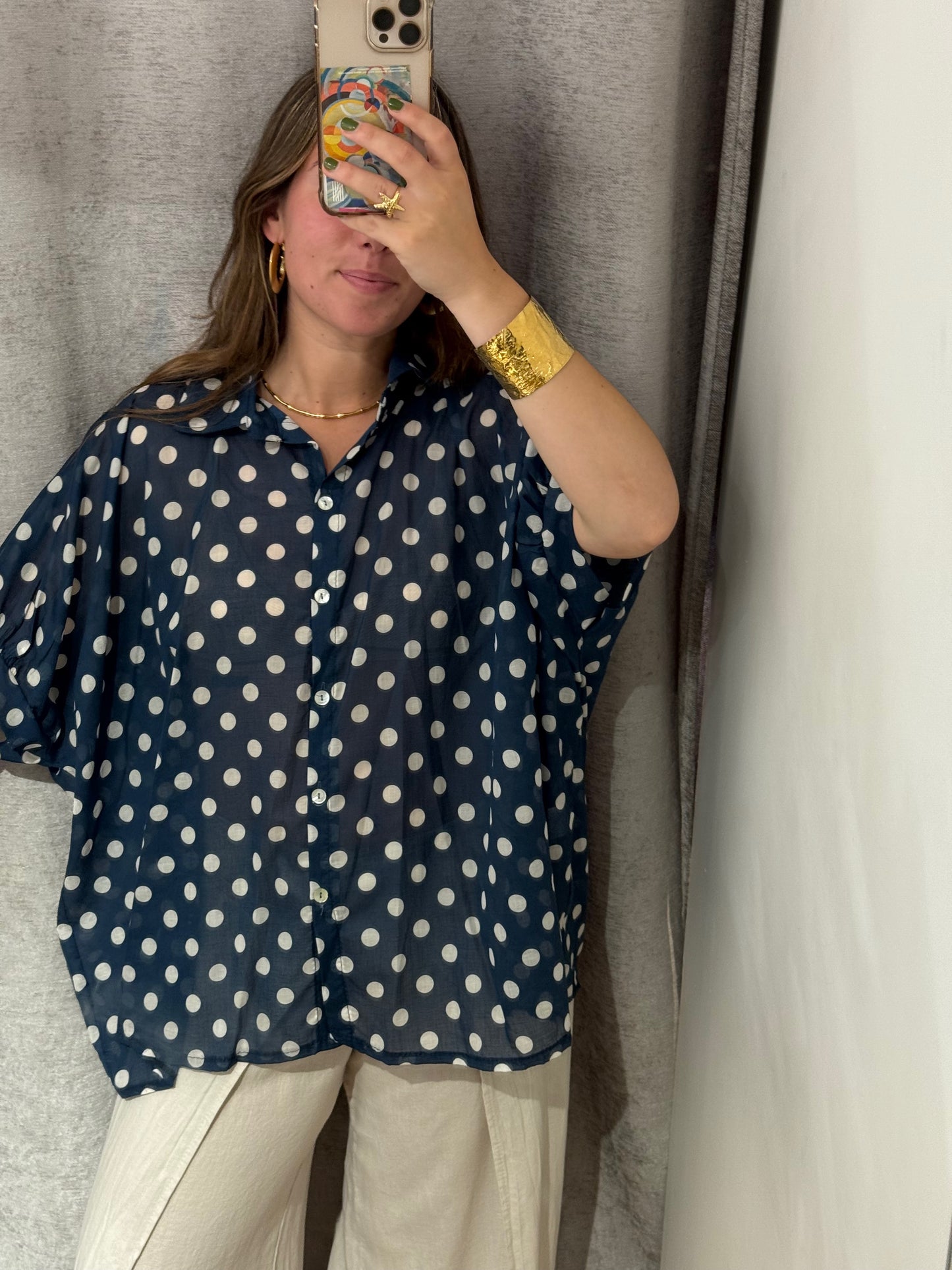 Blusa Topos Over Size