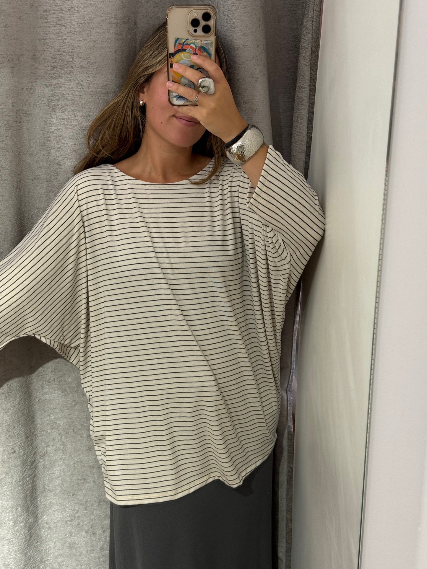 Camiseta Over Rayas
