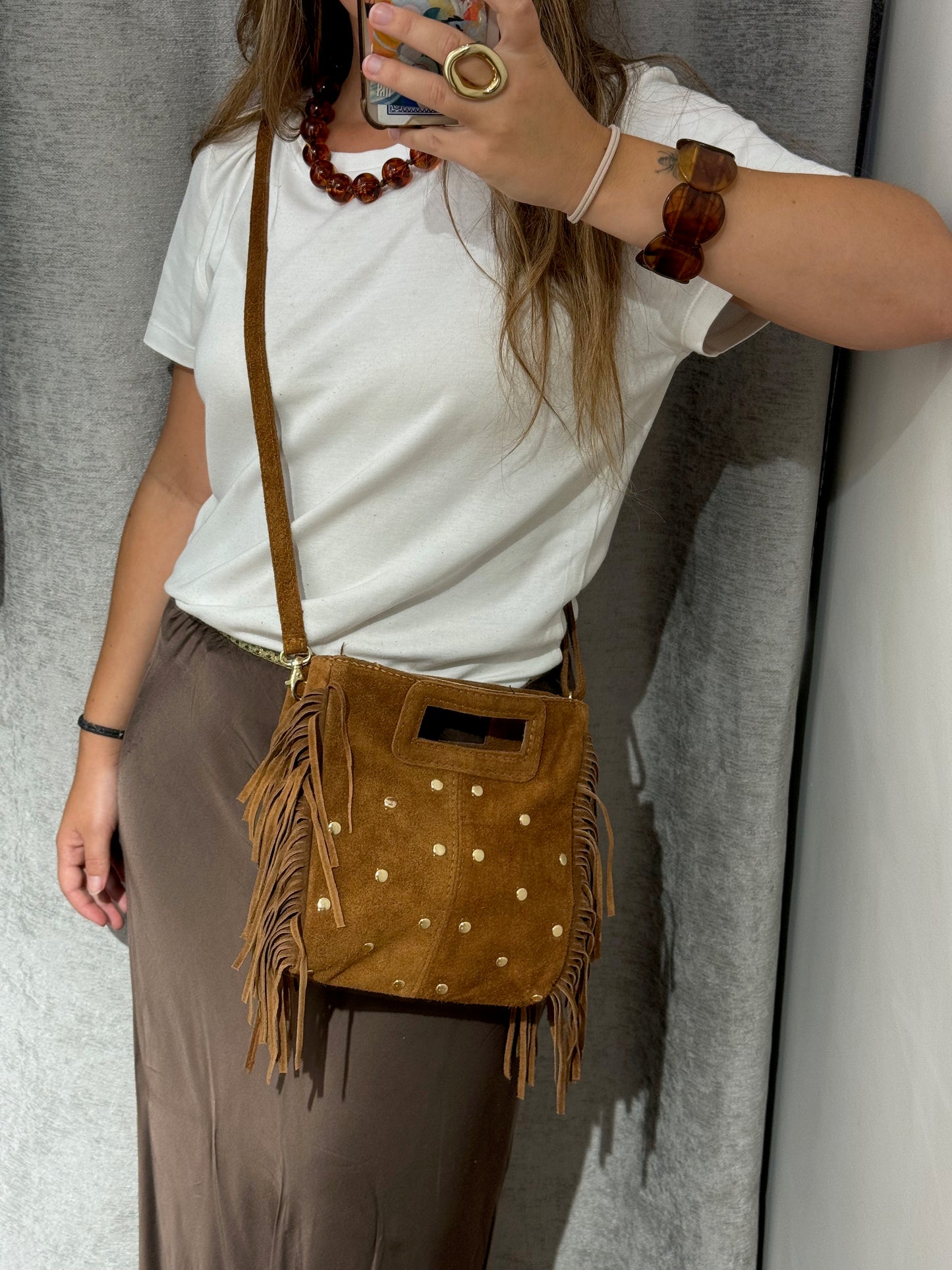 Bolso Flecos Tachuela
