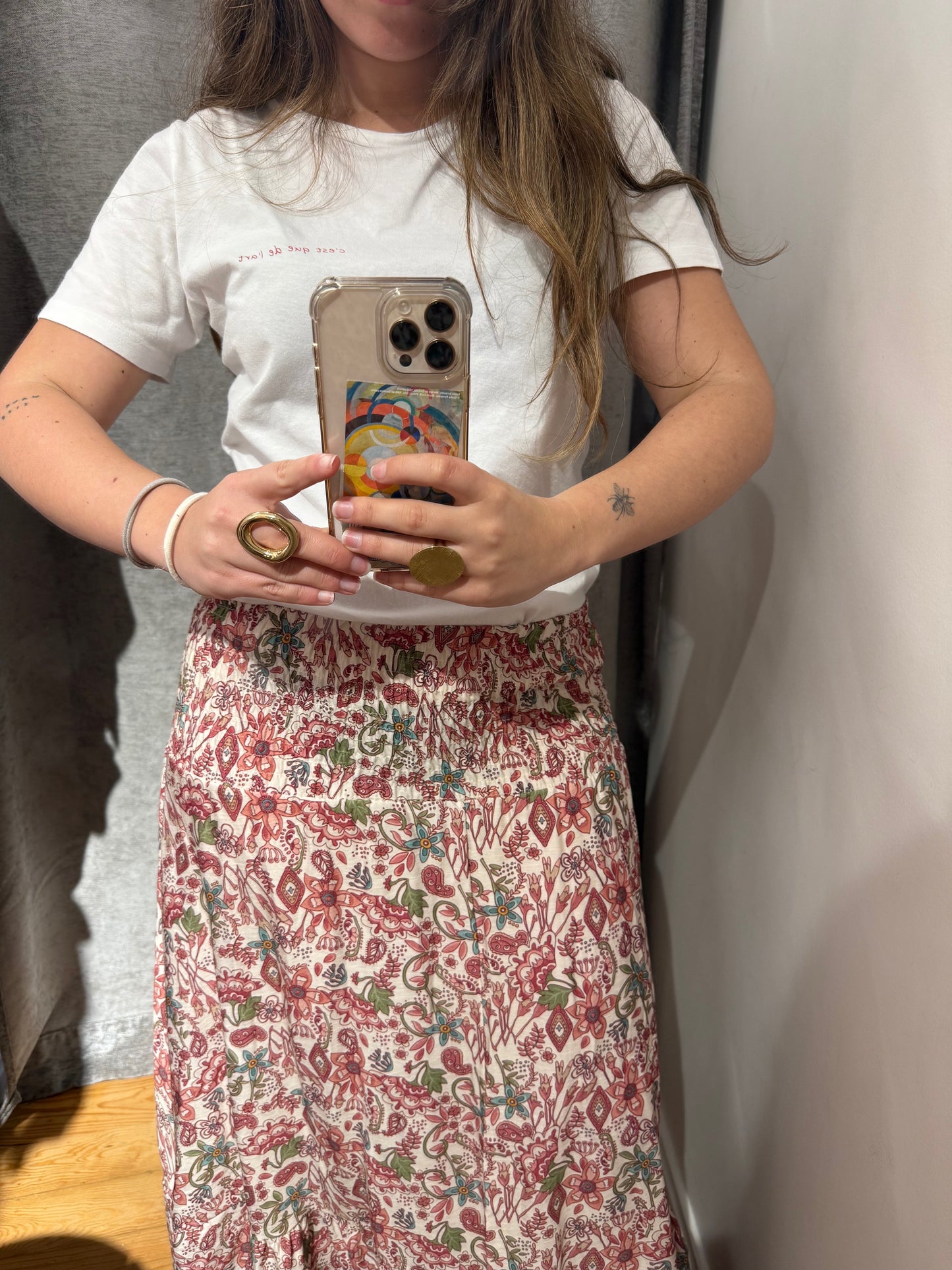 Falda Flores