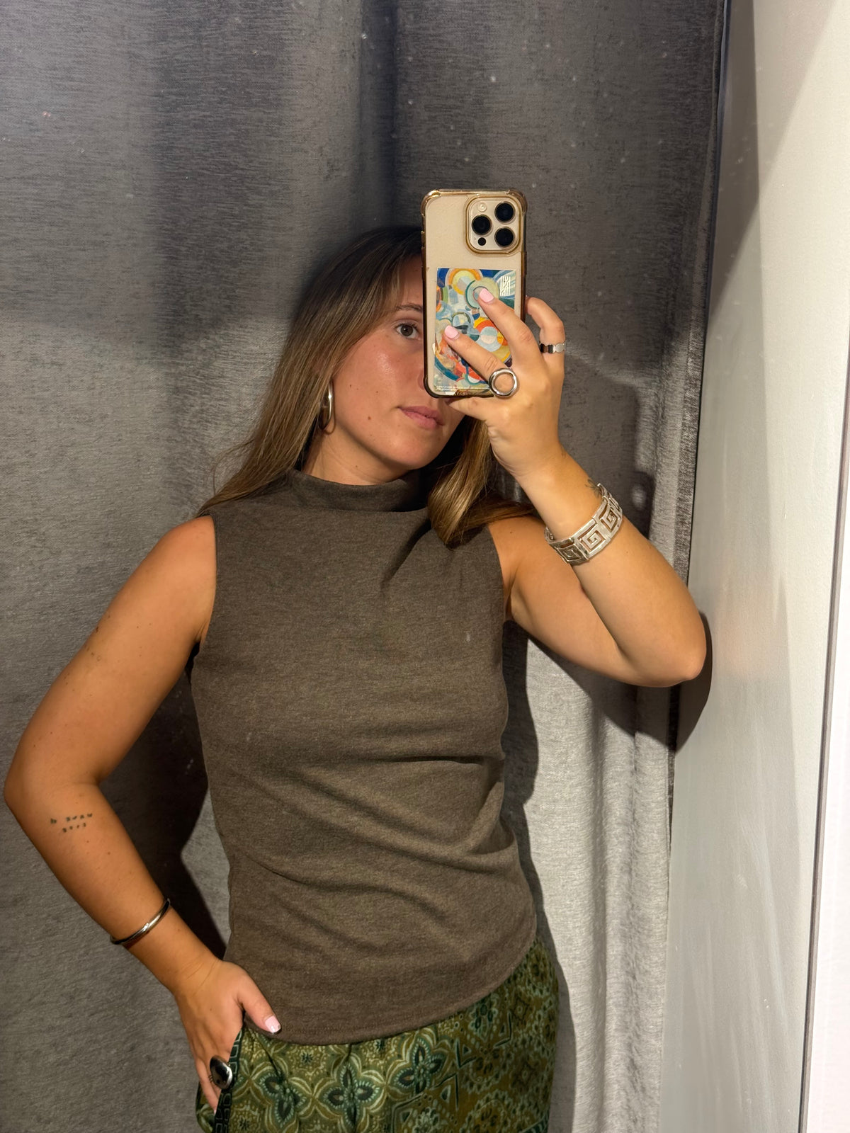 Top cuello alto