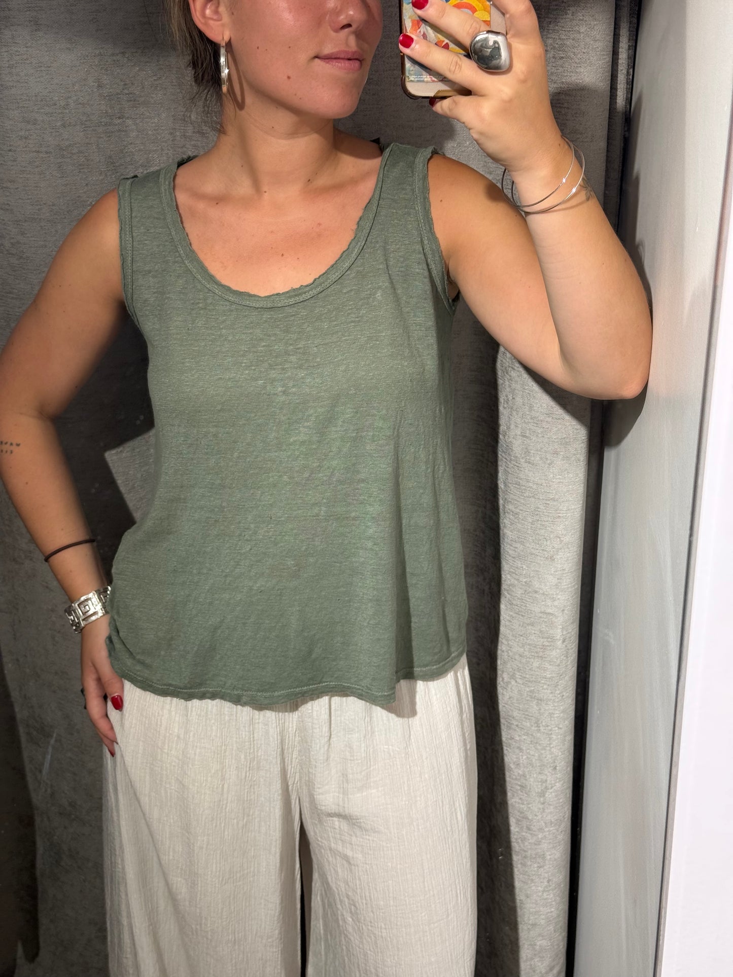 Camiseta Tirantes Lino