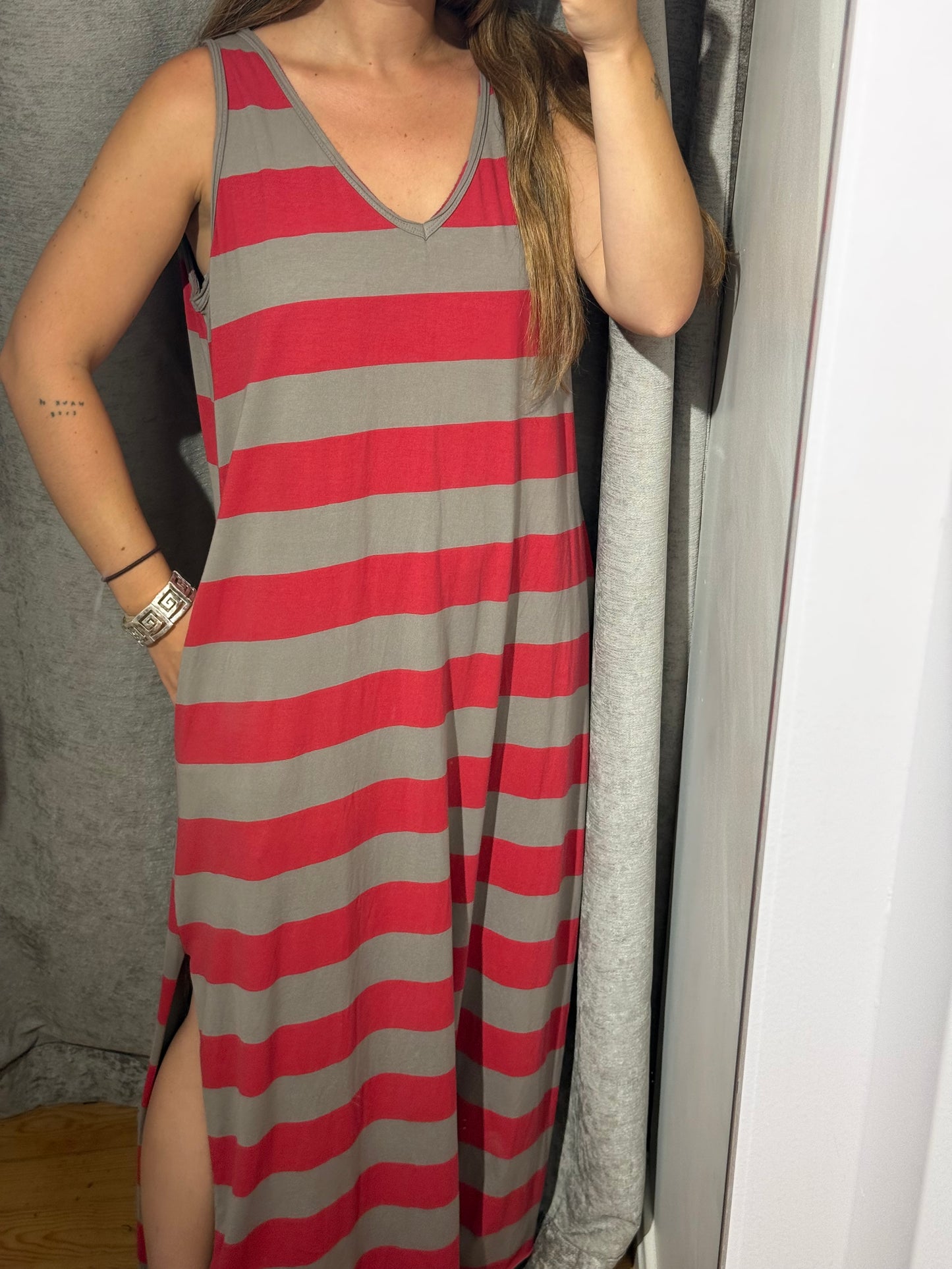 Vestido Rayas Algodón