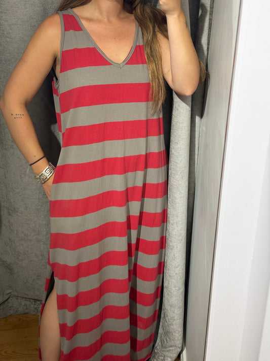 Vestido Rayas Algodón