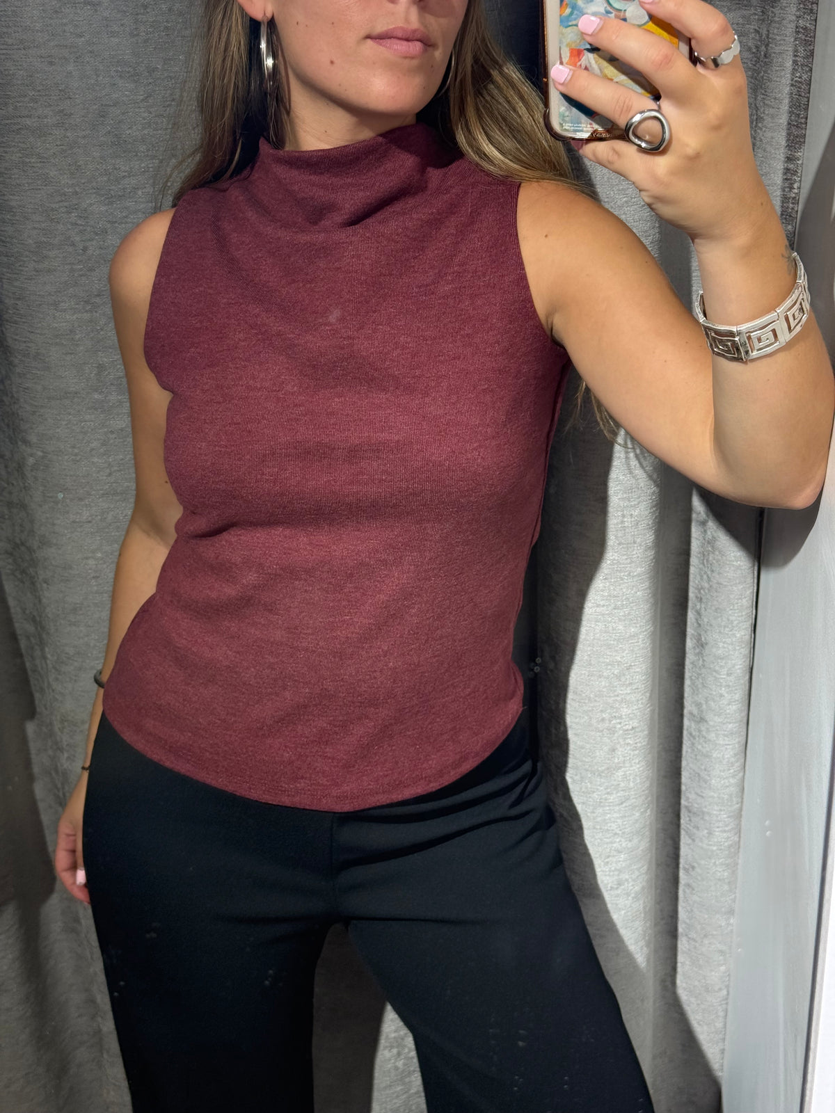 Top cuello alto