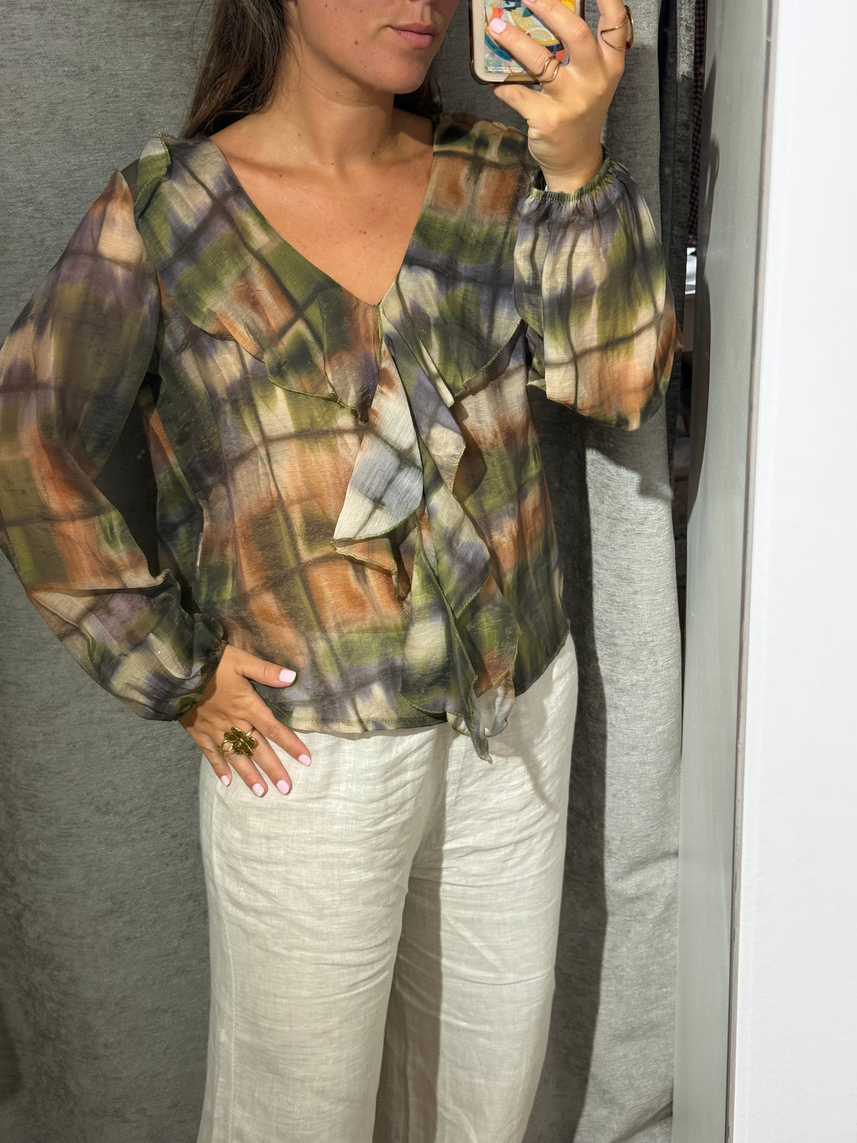 Blusa volante Transparente