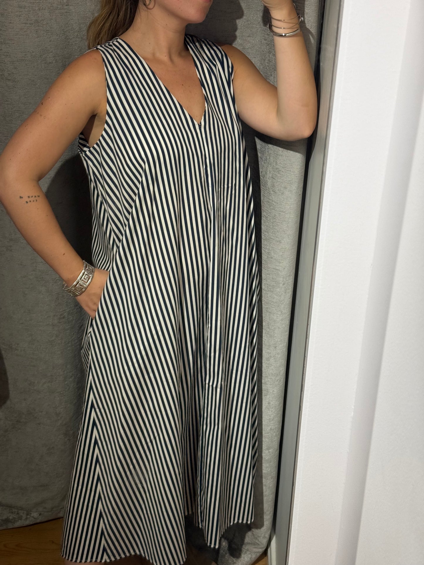Vestido Rayas Pico