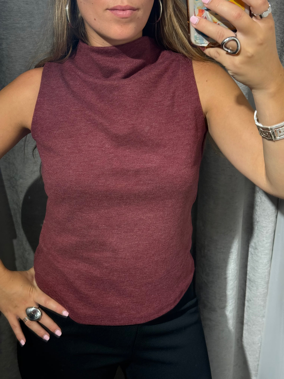Top cuello alto