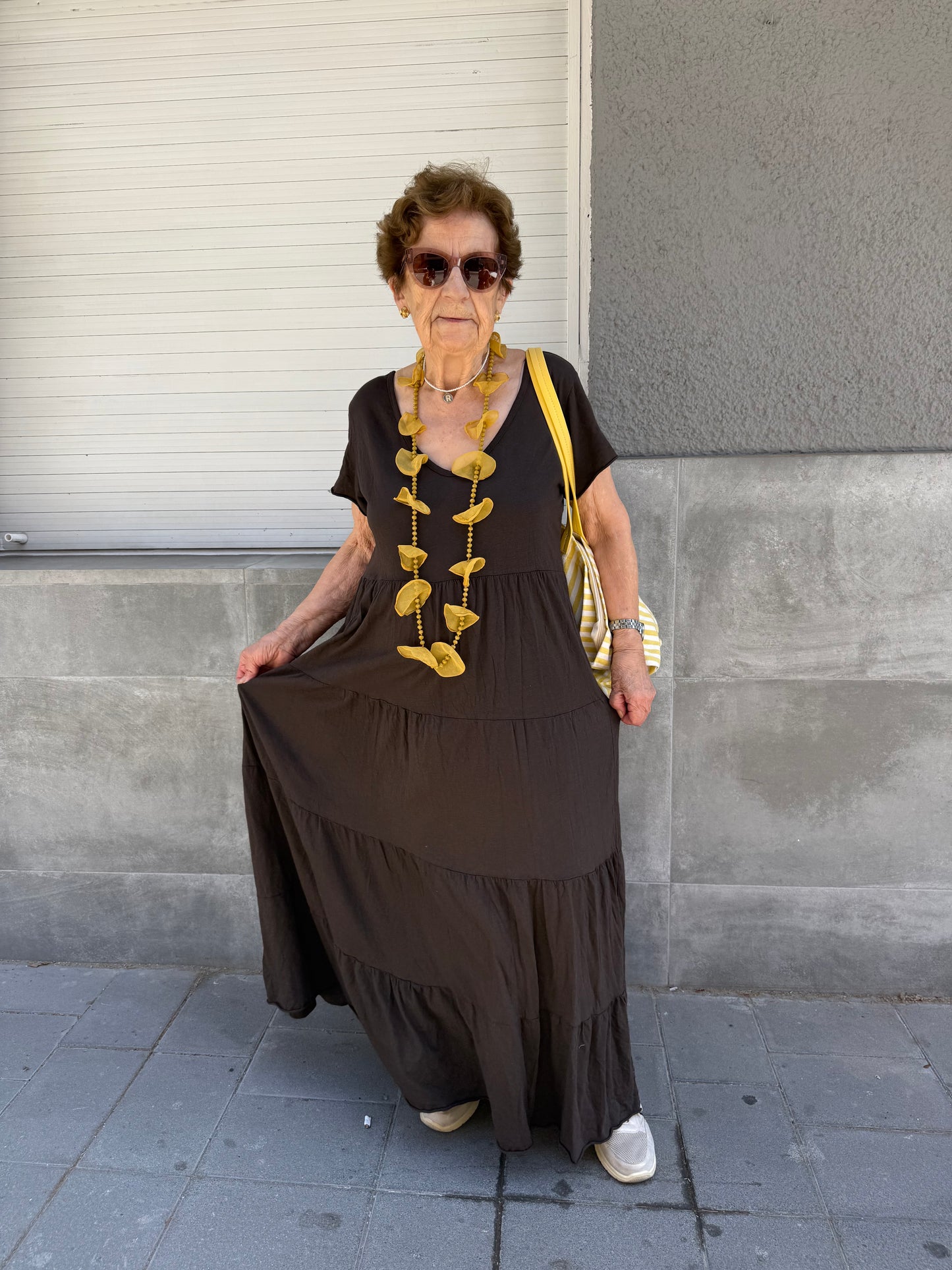 Vestido Algodón Franjas