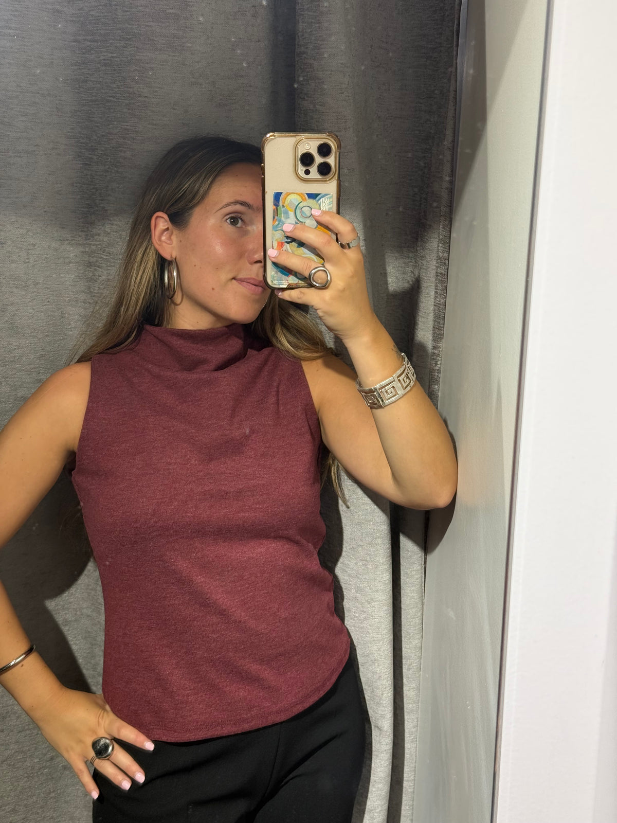 Top cuello alto