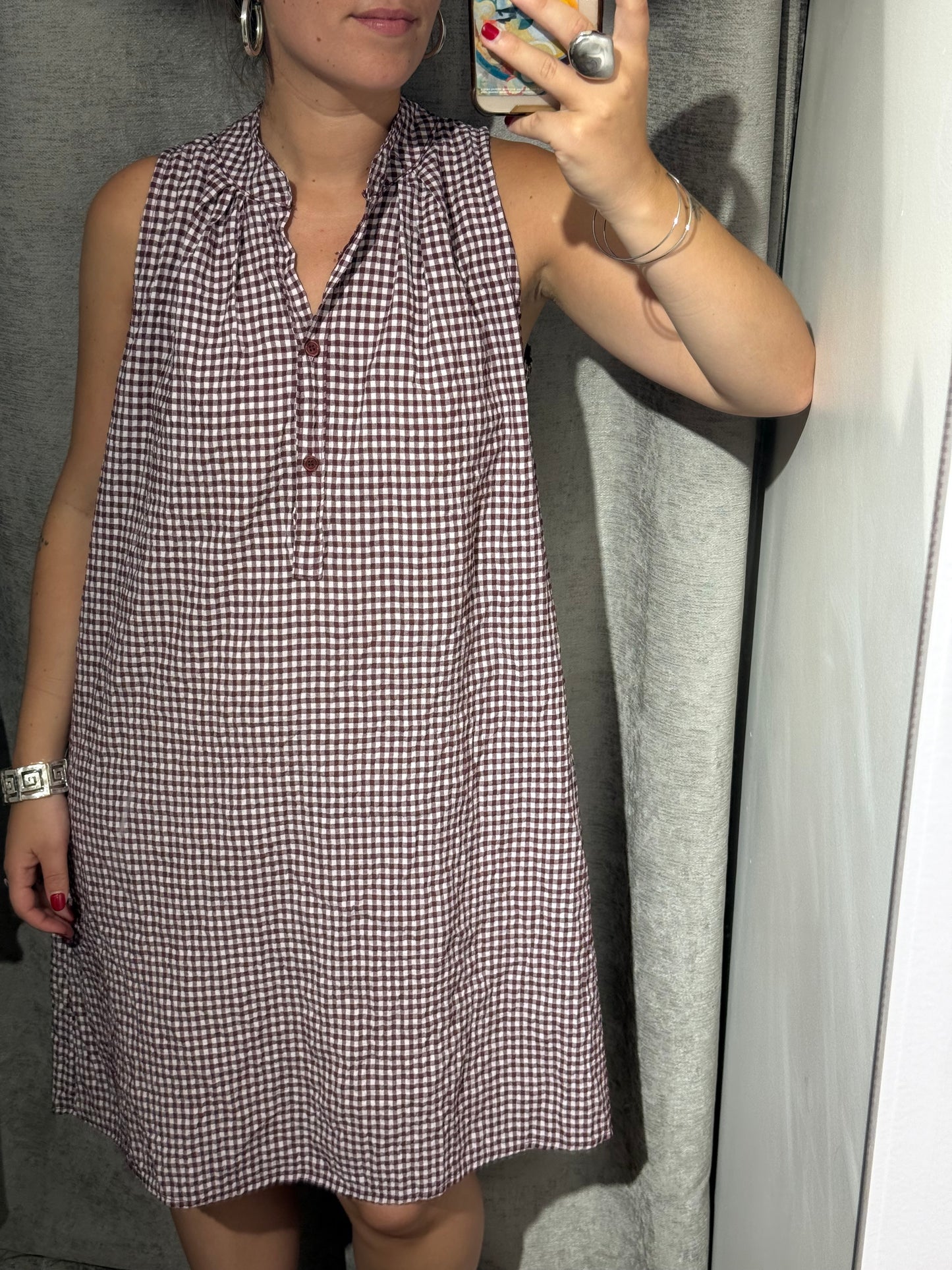 Vestido corto Vichy