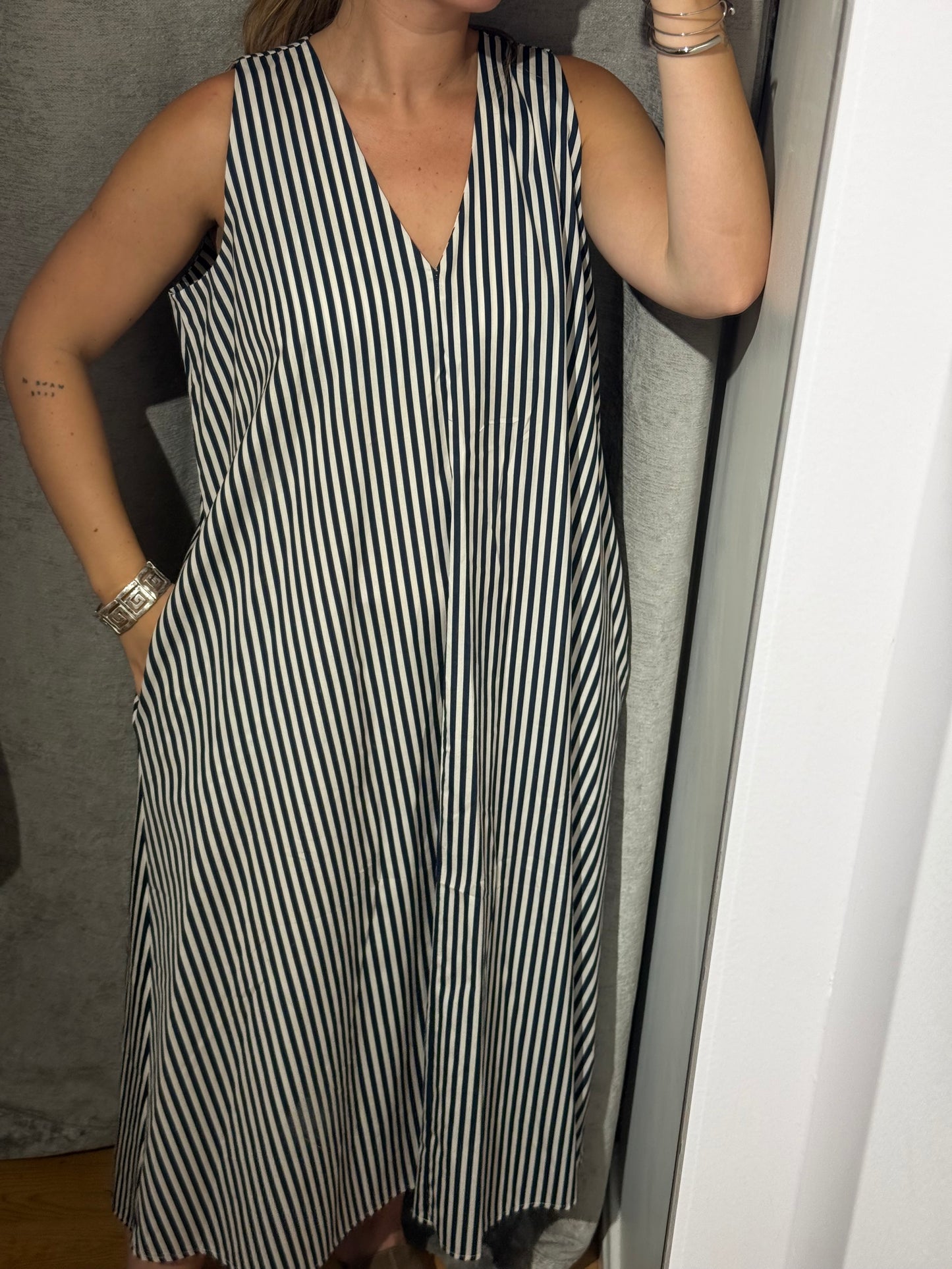 Vestido Rayas Pico