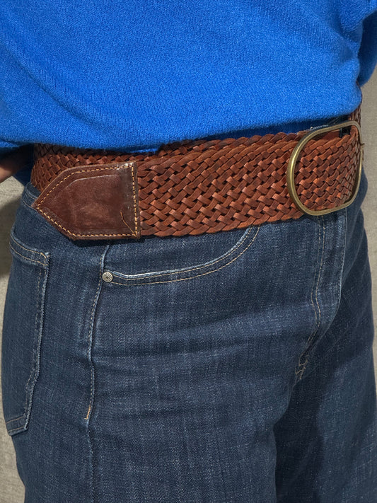 Cinturón de Piel Trenzado