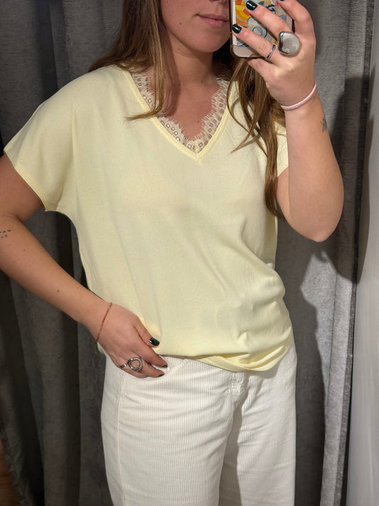 Camiseta Encaje Pico