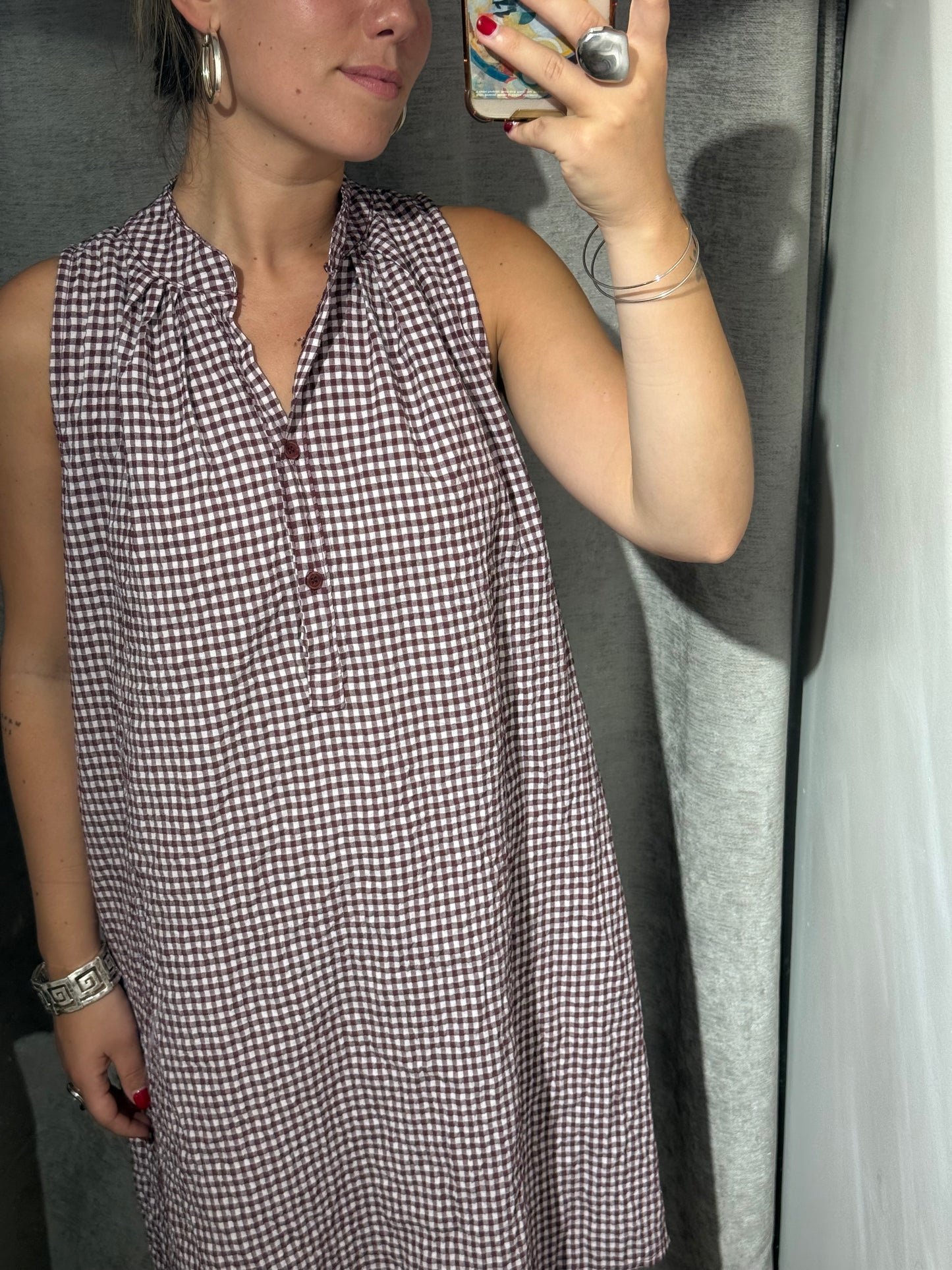 Vestido corto Vichy