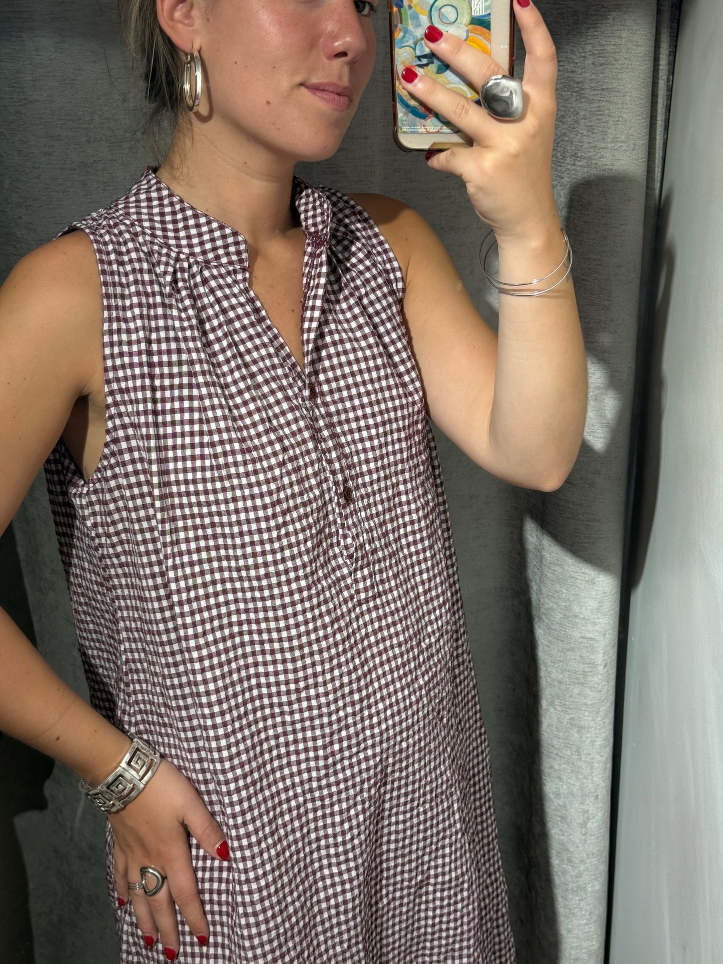 Vestido corto Vichy