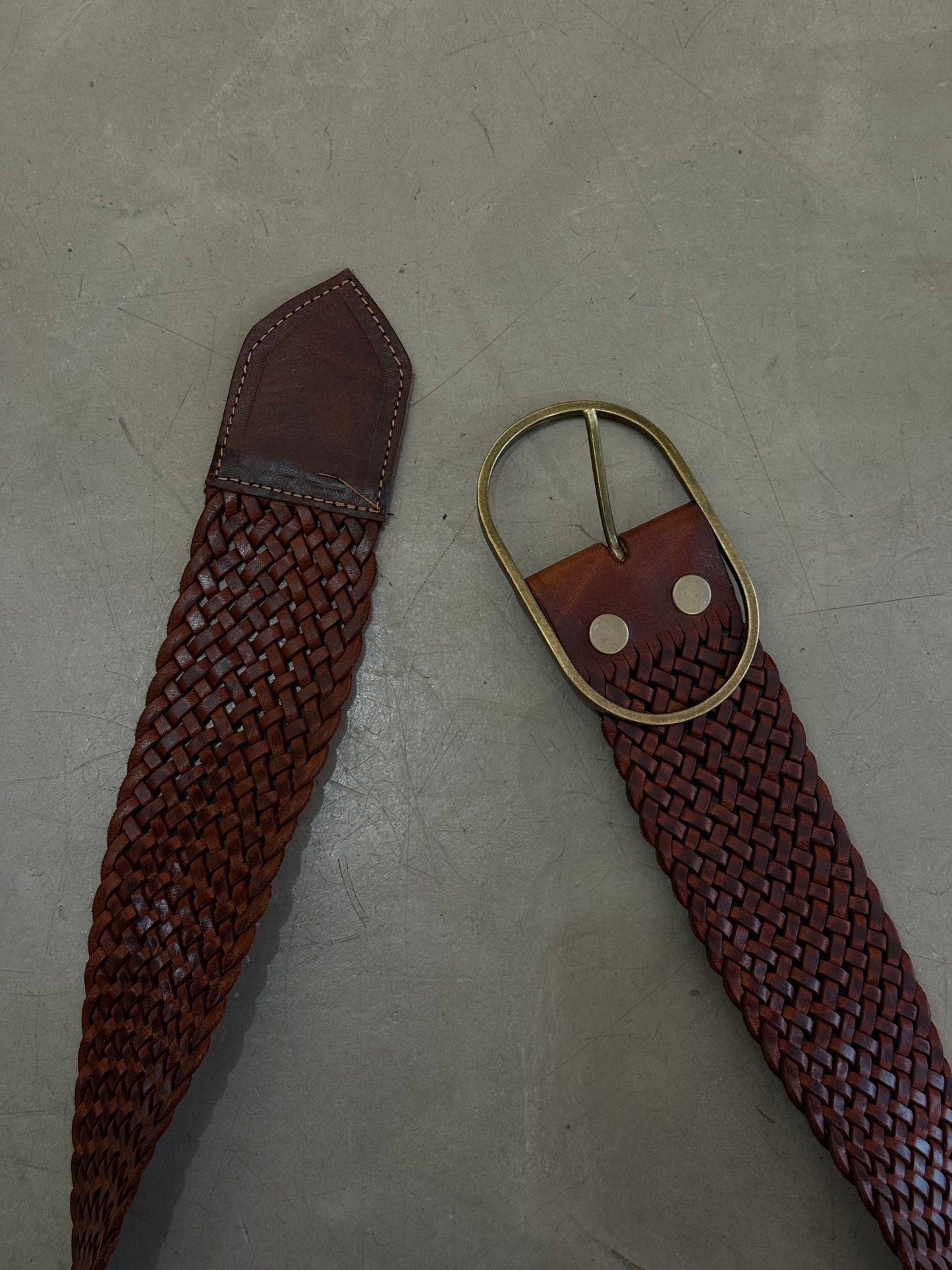 Cinturón de Piel Trenzado