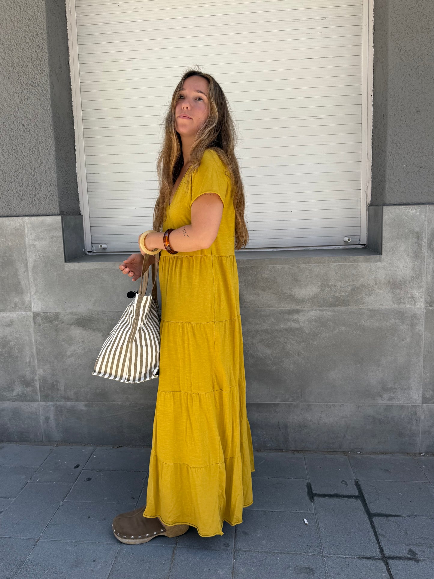 Vestido Algodón Franjas