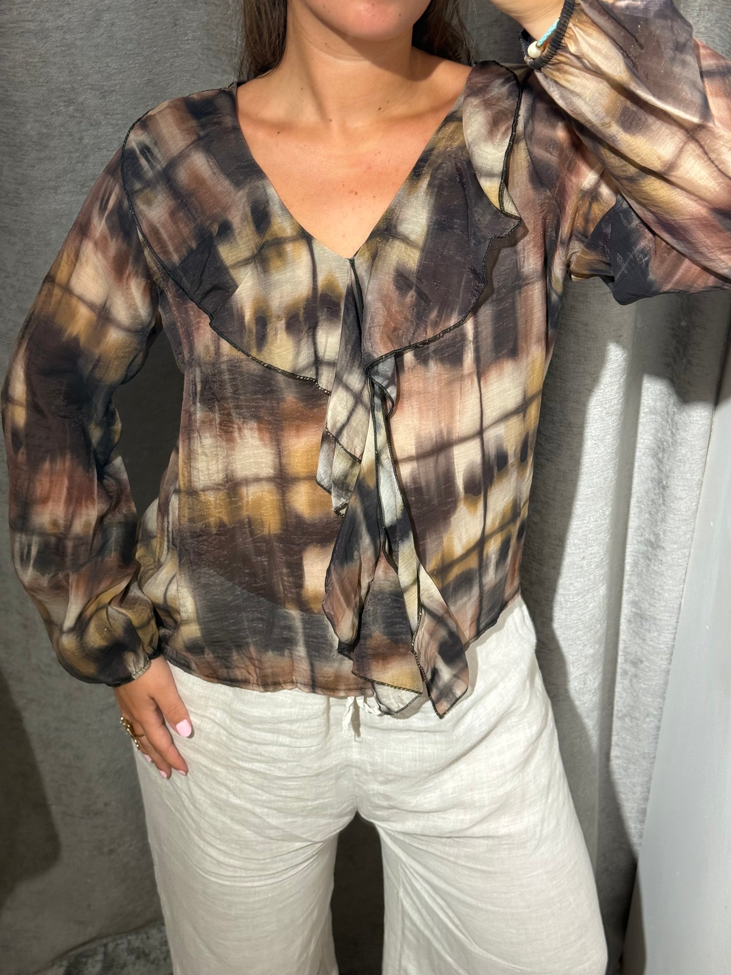 Blusa volante Transparente