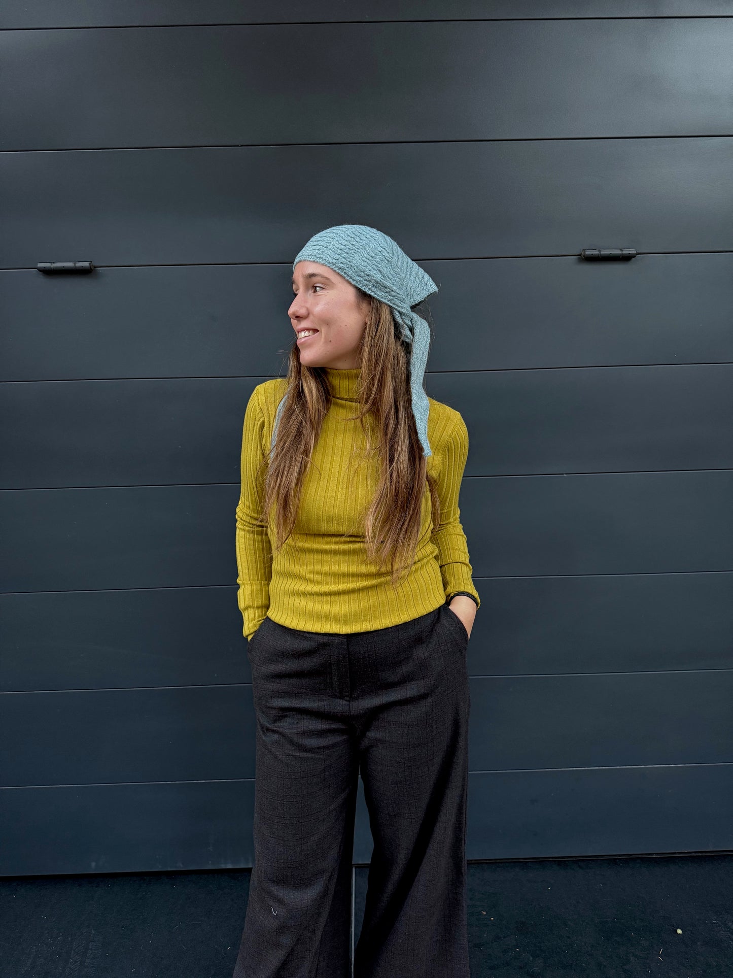 Jersey canalé cuello alto